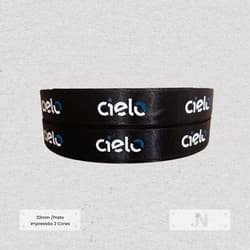 Fitas Personalizadas Cielo 22 mm Preta Impressão 2 Cores